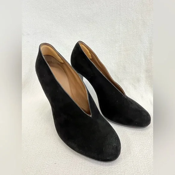 Hermes Florida Suede Black Heels 7.5 - Picture 3 of 16